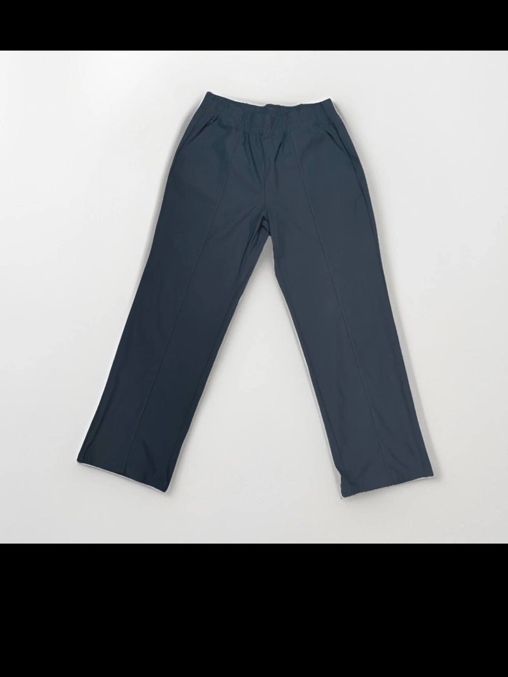 Mondetta Women’s Teal Blue Pull On Pintuck Straight Leg Pants Size Large